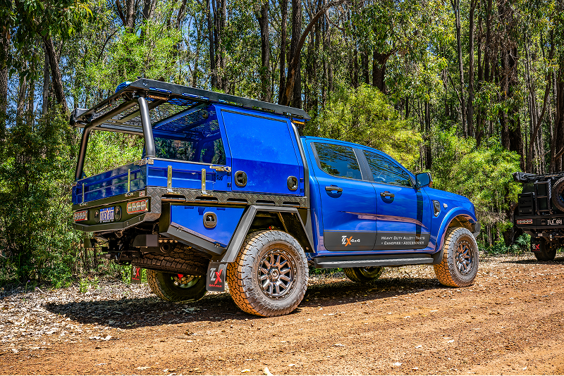 blue ute in bush 940mm canopy