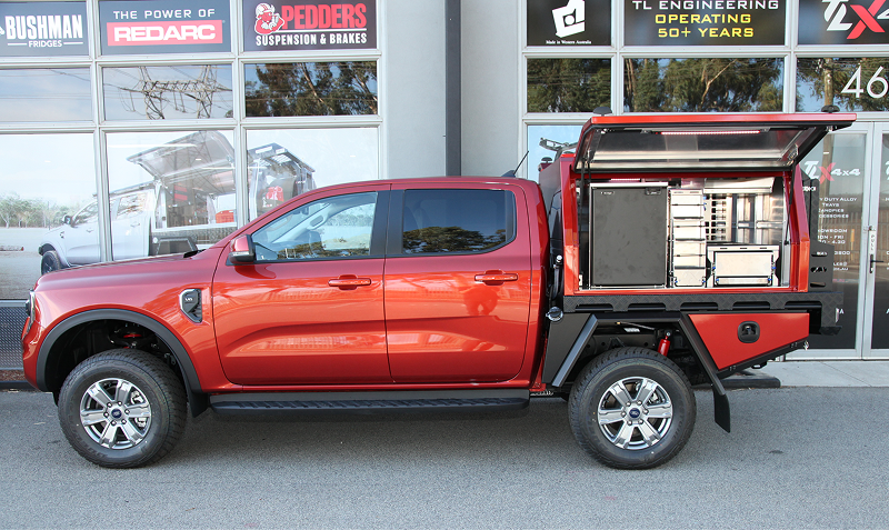 red ute canopy open