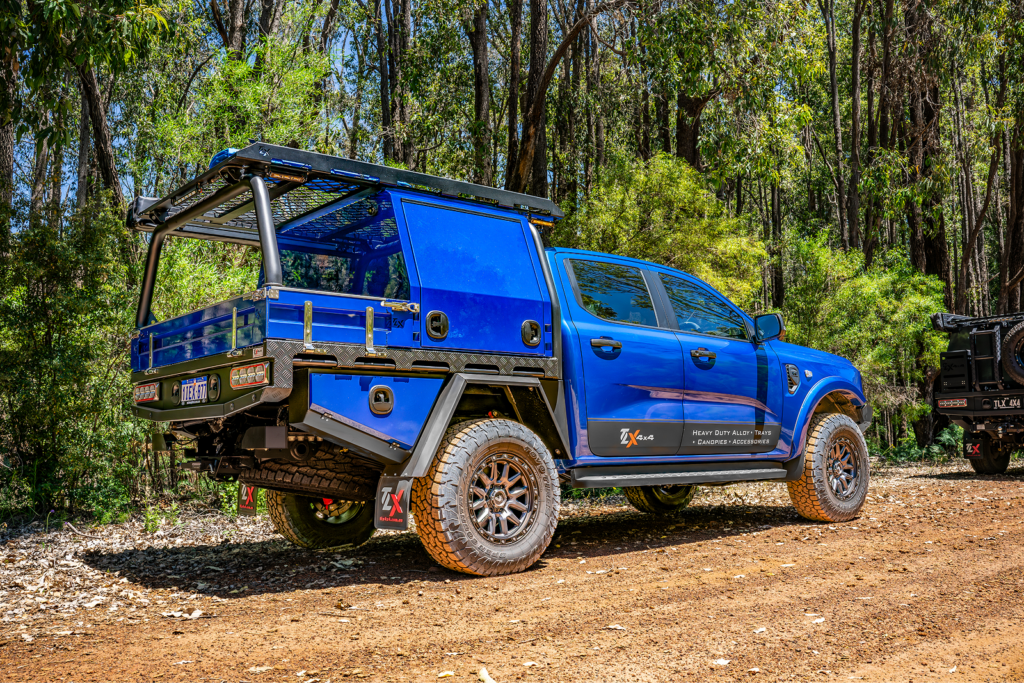 blue ute in bush 940mm canopy large image